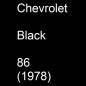 Preview: Chevrolet, Black, 86 (1978).